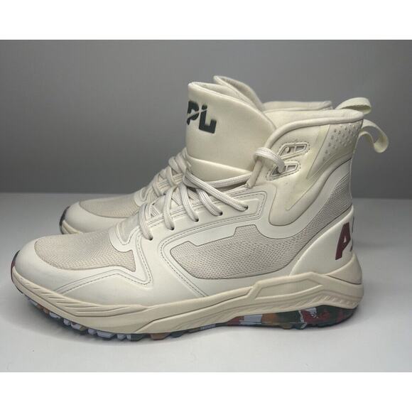 APL Techbloom Defender Sneakers Ivory Nylon Tie High Top Waterproof Women's 10 - Picture 3 of 10